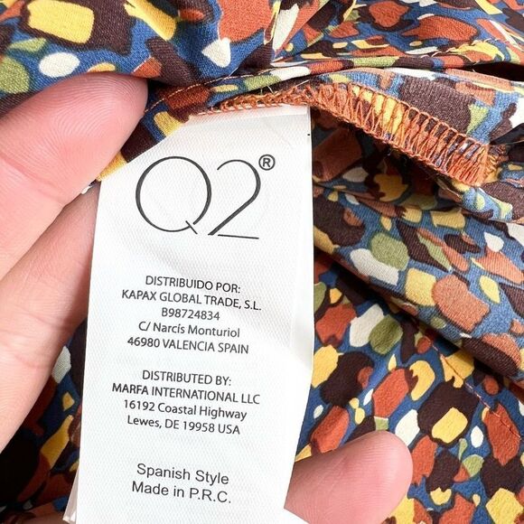 Q2 Shirt Womens Small Blouse Long Sleeve Edna Top NEW Multicolor Ruffle - Picture 8 of 12